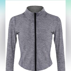 NEVER WORN Cropped Zip Up Jacket